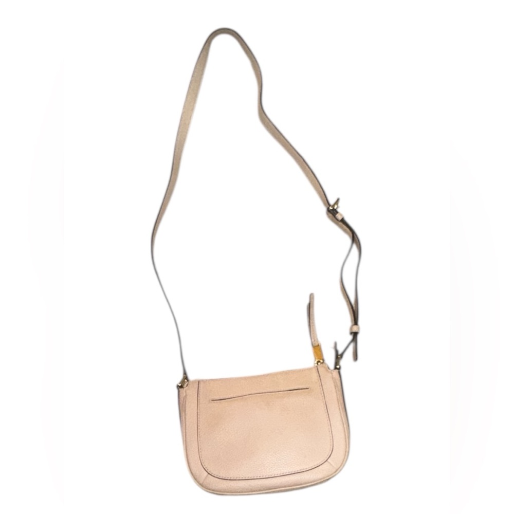 Small Michael Kors Light Pink Crossbody Bag Purse Zipper Pockets Pebbled Leather